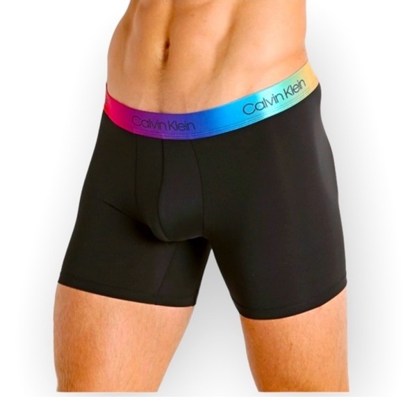 Calvin Klein 'Pride Edit' Boxer Brief - Black with Rainbow 0618 - Picture 4 of 6